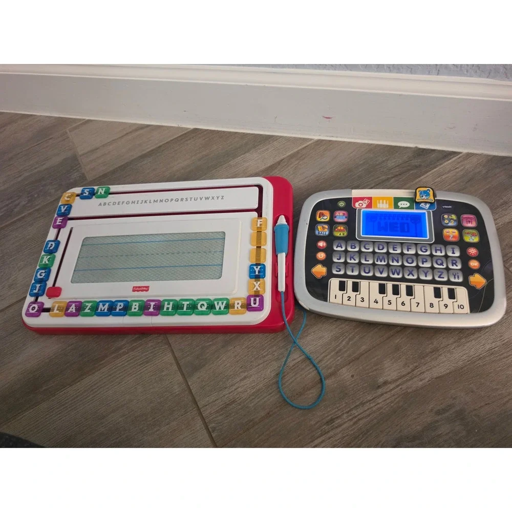Fisher Price AlphaWriter & VTech Little Apps Tablet Kids Learning Toy Bundle Set